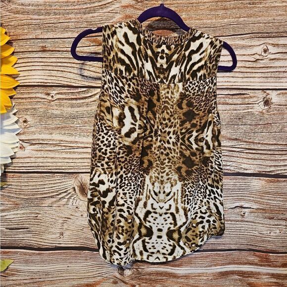 Kim Rogers top Sleeveless Women's small animal print Pre-owned - Picture 2 of 6